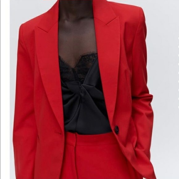 Zara Red Women's Blazer - Picture 3 of 8